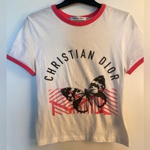 Christian Dior Tee with Butterfly Print